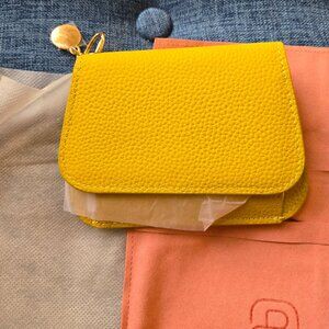 BN Palettetique Women Leather Keychain Wallet - Yellow